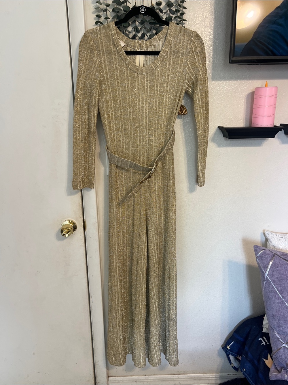 Stunning Vintage Knit Wide-Leg Jumpsuit size 4